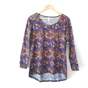 Lularoe Floral Round Neck Knit Top Women's Sz XS